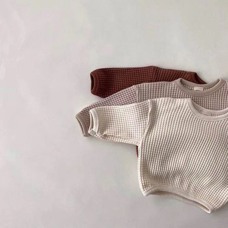Baby Waffle Cotton Jumper Sweater