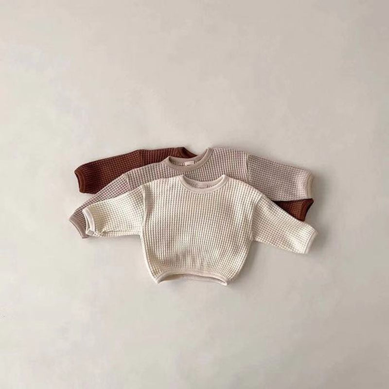 Baby Waffle Cotton Jumper Sweater