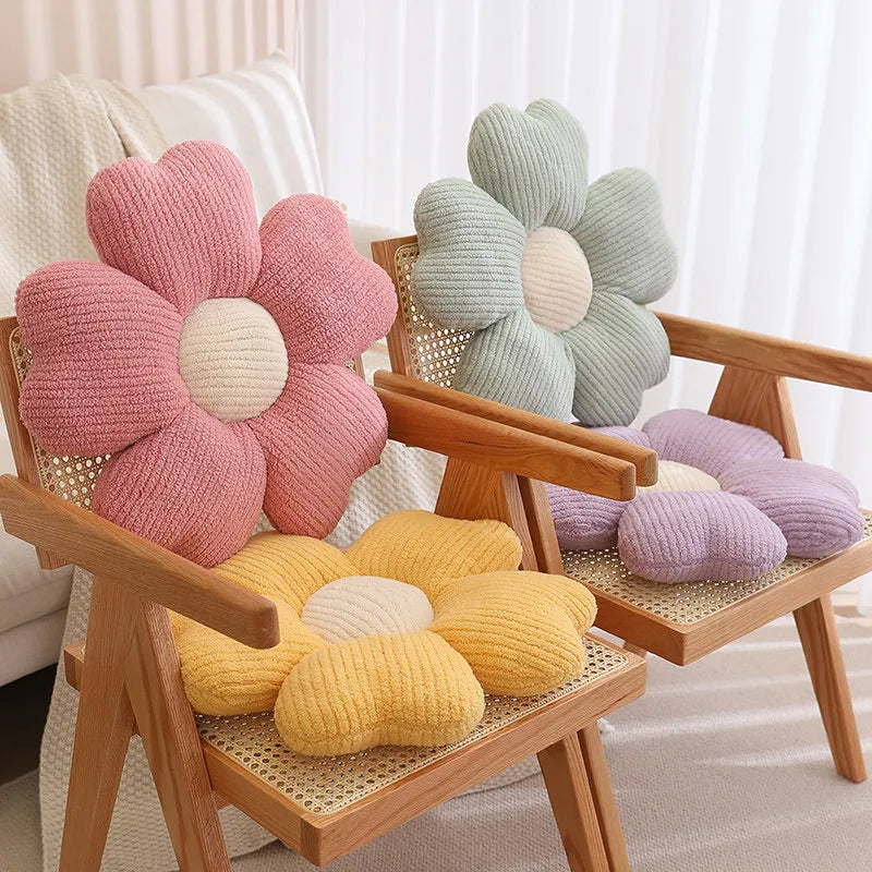 Stuffed Five Petal Flower Cushion